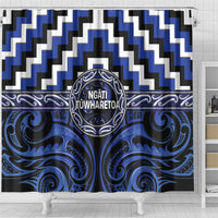 Aotearoa Ngati Tuwharetoa Shower Curtain Maori Iwi Poutama Puhoro Tattoo LT14 - Polynesian Pride