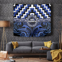 Aotearoa Ngati Tuwharetoa Tapestry Maori Iwi Poutama Puhoro Tattoo LT14 Blue - Polynesian Pride