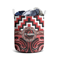 Aotearoa Te Arawa Laundry Basket Maori Iwi Poutama Puhoro Tattoo LT14 - Polynesian Pride