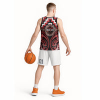 Aotearoa Te Arawa Personalised Basketball Jersey Maori Iwi Poutama Puhoro Tattoo LT14 - Polynesian Pride