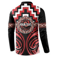 Aotearoa Te Arawa Personalised Button Sweatshirt Maori Iwi Poutama Puhoro Tattoo LT14 - Polynesian Pride