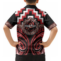 Aotearoa Te Arawa Personalised Kid Hawaiian Shirt Maori Iwi Poutama Puhoro Tattoo LT14 - Polynesian Pride