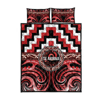 Aotearoa Te Arawa Quilt Bed Set Maori Iwi Poutama Puhoro Tattoo LT14 - Polynesian Pride