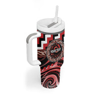 Aotearoa Te Arawa Personalised Tumbler With Handle Maori Iwi Poutama Puhoro Tattoo LT14 - Polynesian Pride