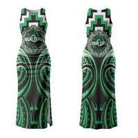 Aotearoa Ngai Tahu Personalised Couples Matching Tank Maxi Dress and Long Sleeve Button Shirt Maori Iwi Poutama Puhoro Tattoo LT14 - Polynesian Pride