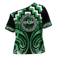 Aotearoa Ngai Tahu Personalised Cross Shoulder Shirt Maori Iwi Poutama Puhoro Tattoo LT14 - Polynesian Pride