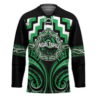 Aotearoa Ngai Tahu Personalised Hockey Jersey Maori Iwi Poutama Puhoro Tattoo LT14 Unisex Green - Polynesian Pride
