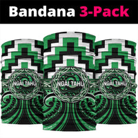 Aotearoa Ngai Tahu Neck Gaiter Maori Iwi Poutama Puhoro Tattoo LT14 package One Size: 25*50cm Green - Polynesian Pride