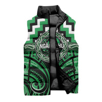Aotearoa Ngai Tahu Personalised Sleeveless Puffer Jacket Maori Iwi Poutama Puhoro Tattoo LT14 - Polynesian Pride