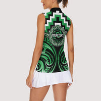 Aotearoa Ngai Tahu Personalised Women Sleeveless Polo Shirt Maori Iwi Poutama Puhoro Tattoo LT14 - Polynesian Pride