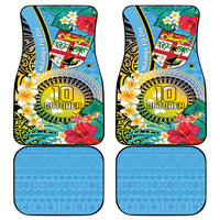Vanuatu Malampa Fiji Day Car Mats Happy 10 October With Maps Tropical Flowers