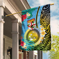 Vanuatu Malampa Fiji Day Garden Flag Happy 10 October With Maps Tropical Flowers