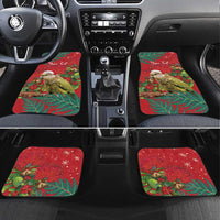 Personalised New Zealand Kakapo Christmas Car Mats Meri Kirihimete Silver Fern Mix Pohutukawa