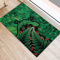 New Zealand Gecko Christmas Rubber Doormat Meri Kirihimete Paua Shell Mix Pohutukawa