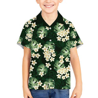 Green Tropical Hawaii Hawaiian Shirt Seamless Monstera Plumeria Hawaiian Pattern - Polynesian Pride