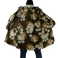 Gold Tropical Hawaii Cloak Seamless Monstera Plumeria Hawaiian Pattern - Polynesian Pride