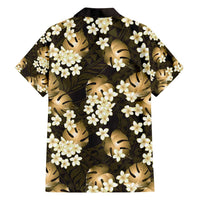 Gold Tropical Hawaii Family Matching Puletasi and Hawaiian Shirt Seamless Monstera Plumeria Hawaiian Pattern - Polynesian Pride