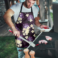 Purple Tropical Hawaii Apron Seamless Monstera Plumeria Hawaiian Pattern - Polynesian Pride