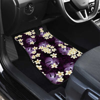 Purple Tropical Hawaii Car Mats Seamless Monstera Plumeria Hawaiian Pattern - Polynesian Pride