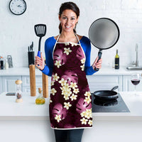 Pink Tropical Hawaii Apron Seamless Monstera Plumeria Hawaiian Pattern - Polynesian Pride