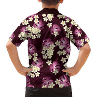 Pink Tropical Hawaii Family Matching Puletasi and Hawaiian Shirt Seamless Monstera Plumeria Hawaiian Pattern - Polynesian Pride