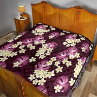 Pink Tropical Hawaii Quilt Seamless Monstera Plumeria Hawaiian Pattern - Polynesian Pride