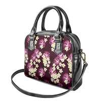 Pink Tropical Hawaii Shoulder Handbag Seamless Monstera Plumeria Hawaiian Pattern - Polynesian Pride