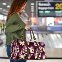 Pink Tropical Hawaii Travel Bag Seamless Monstera Plumeria Hawaiian Pattern - Polynesian Pride