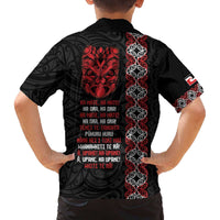 Aotearoa Toitu Te Tiriti Family Matching Off The Shoulder Long Sleeve Dress and Hawaiian Shirt Honour The Treaty Maori Haka