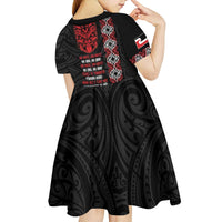Aotearoa Toitu Te Tiriti Kid Short Sleeve Dress Honour The Treaty Maori Haka