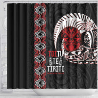Aotearoa Toitu Te Tiriti Shower Curtain Honour The Treaty Maori Haka