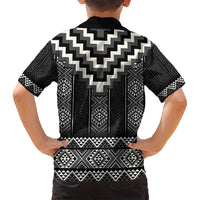 Black Taniko Aotearoa Family Matching Summer Maxi Dress and Hawaiian Shirt Niho Taniwha Mix Poutama LT14 - Polynesian Pride