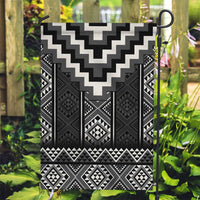 Black Taniko Aotearoa Garden Flag Niho Taniwha Mix Poutama LT14