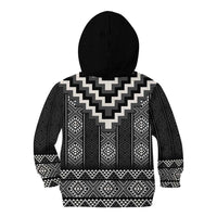 Black Taniko Aotearoa Kid Hoodie Niho Taniwha Mix Poutama LT14