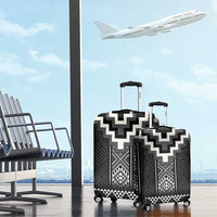 Black Taniko Aotearoa Luggage Cover Niho Taniwha Mix Poutama LT14