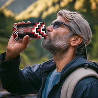 Red Taniko Aotearoa 4 in 1 Can Cooler Tumbler Niho Taniwha Mix Poutama LT14