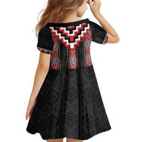 Red Taniko Aotearoa Family Matching Summer Maxi Dress and Hawaiian Shirt Niho Taniwha Mix Poutama LT14 - Polynesian Pride