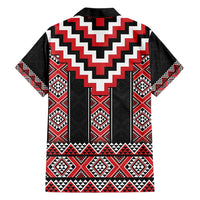 Red Taniko Aotearoa Hawaiian Shirt Niho Taniwha Mix Poutama LT14