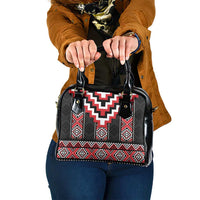 Red Taniko Aotearoa Shoulder Handbag Niho Taniwha Mix Poutama LT14