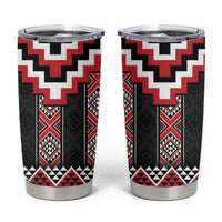 Red Taniko Aotearoa Tumbler Cup Niho Taniwha Mix Poutama LT14