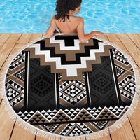 Brown Taniko Aotearoa Beach Blanket Niho Taniwha Mix Poutama LT14