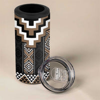 Brown Taniko Aotearoa 4 in 1 Can Cooler Tumbler Niho Taniwha Mix Poutama LT14