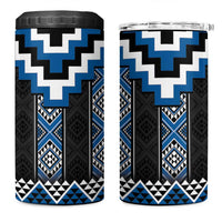 Blue Taniko Aotearoa 4 in 1 Can Cooler Tumbler Niho Taniwha Mix Poutama LT14