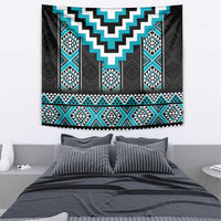 Turquoise Taniko Pattern Aotearoa Tapestry Niho Taniwha Mix Poutama