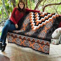 Orange Taniko Pattern Aotearoa Quilt Niho Taniwha Mix Poutama