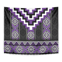 Purple Taniko Pattern Aotearoa Tapestry Niho Taniwha Mix Poutama