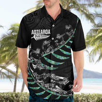 Custom New Zealand Silver Fern Rugby Hawaiian Shirt Aotearoa Kiwi Maori Pattern