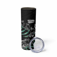 Custom New Zealand Silver Fern Rugby Skinny Tumbler Aotearoa Kiwi Maori Pattern