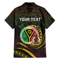 Personalised Vanuatu Family Matching Long Sleeve Bodycon Dress and Hawaiian Shirt Yumi 45th Hapi Independens Dei - Black Version LT14