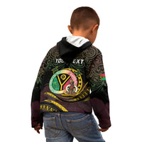 Personalised Vanuatu Kid Hoodie Yumi 46th Hapi Independens Dei - Black Version LT14 - Polynesian Pride
